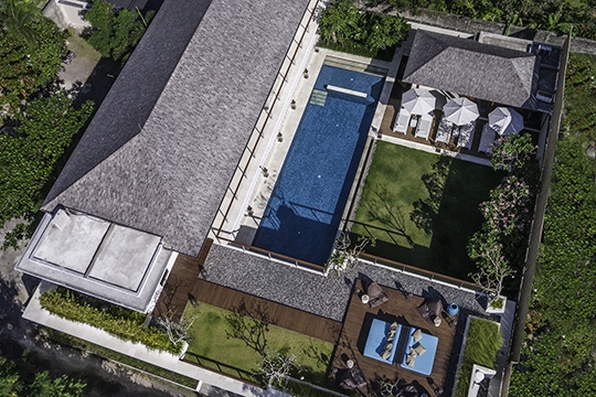 The villa from above